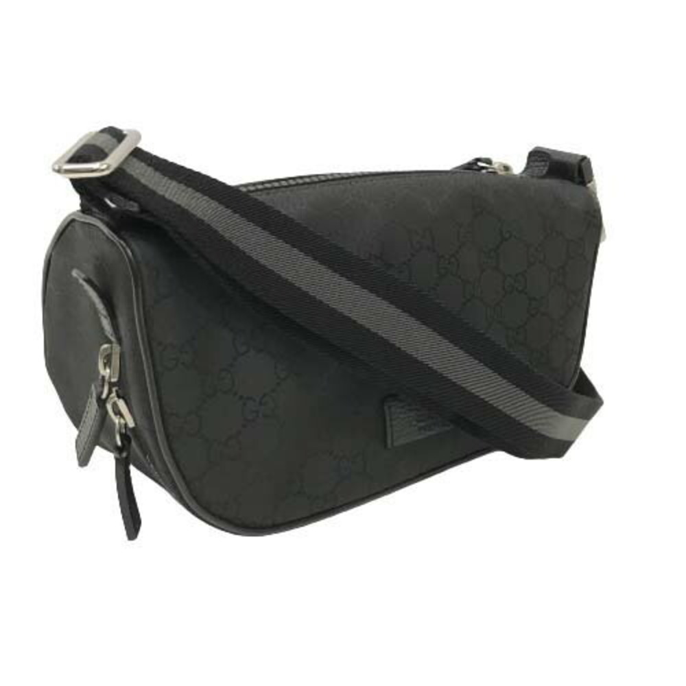 Gucci Body Bum Crossbody Belt Bag Waist Clutch GG Black Shoulder Strap